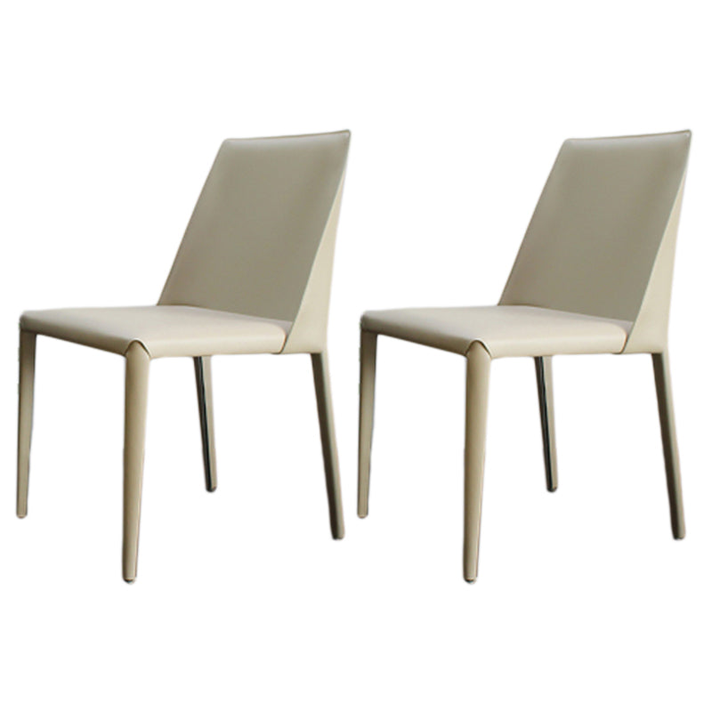 Chaise de salle à manger moderne de 18 po de large, à dossier solide, avec 4 pieds, pour un usage domestique