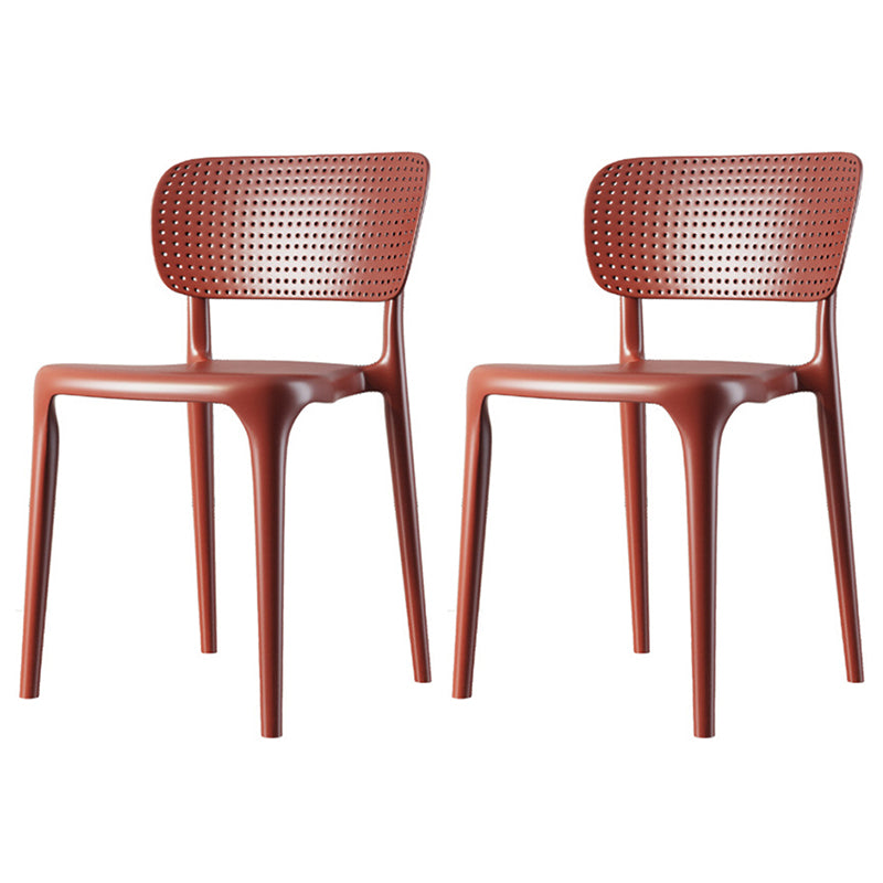 Chaise de restauration en plastique contemporain 16.5 '' Chaise latéral ouverte de grande envergure pour un usage domestique