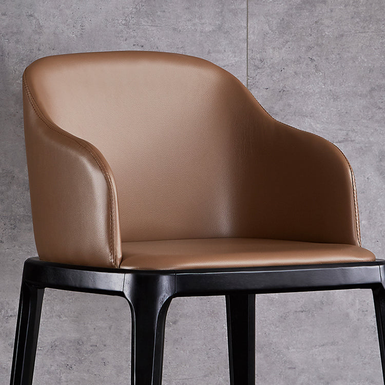 Modern Dining Chair Solid Back Side Chair with 4 Wood Legs for Home Use
