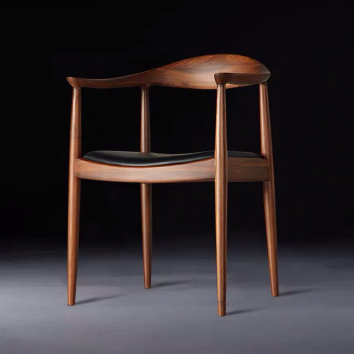 Chaise de salle à manger moderne, chaise latérale ouverte de 24 pouces de large avec 4 pieds en bois pour un usage domestique