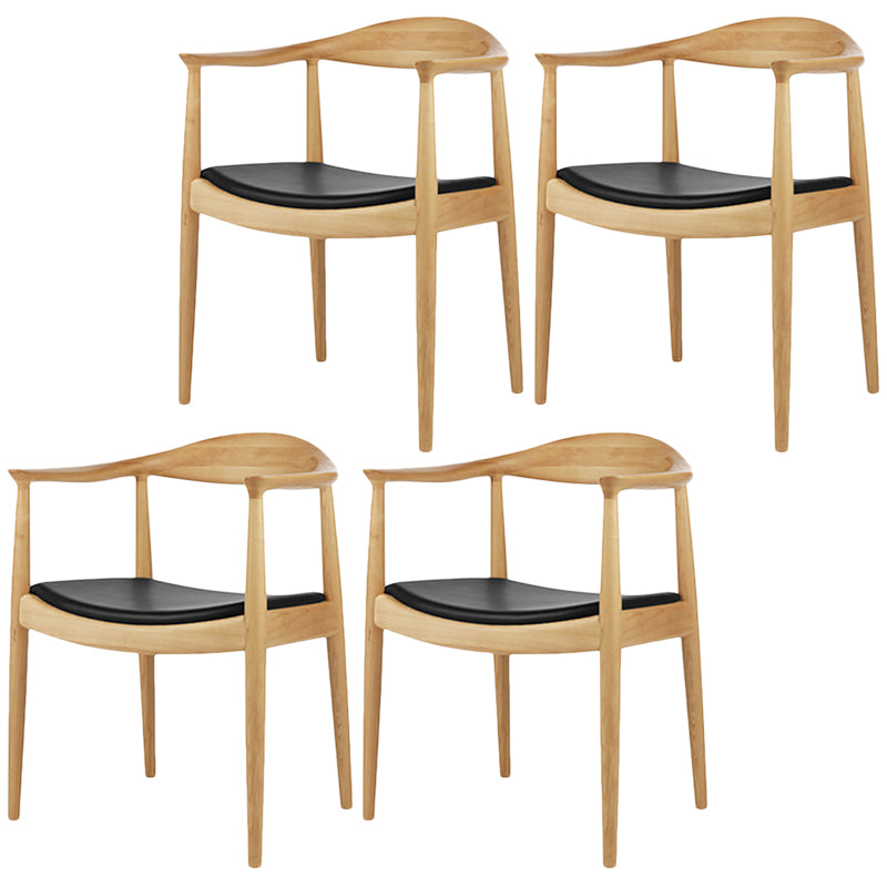 Chaise de salle à manger moderne, chaise latérale ouverte de 24 pouces de large avec 4 pieds en bois pour un usage domestique