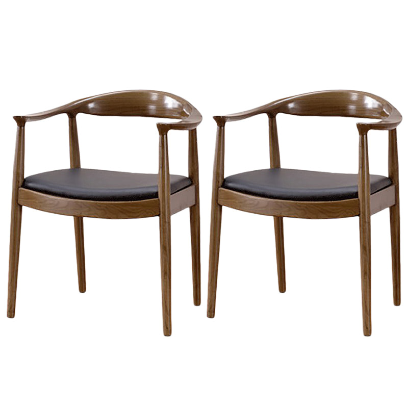 Chaise de salle à manger moderne, chaise latérale ouverte de 24 pouces de large avec 4 pieds en bois pour un usage domestique
