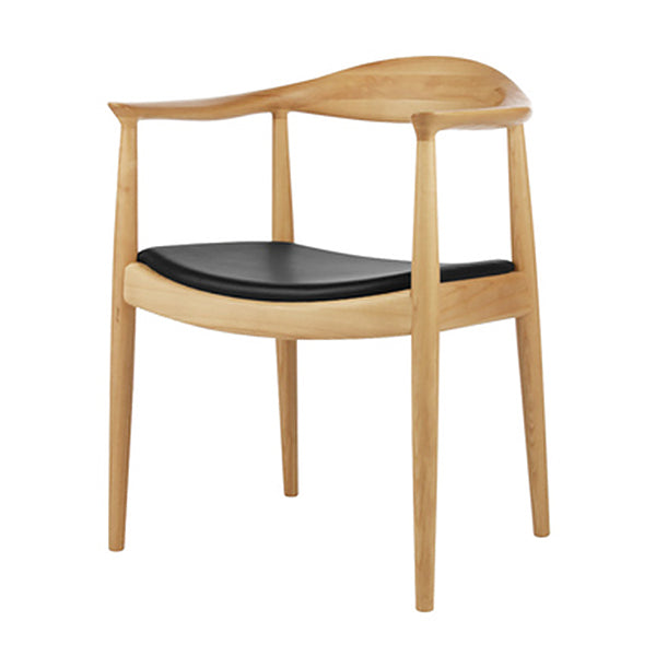 Chaise de salle à manger moderne, chaise latérale ouverte de 24 pouces de large avec 4 pieds en bois pour un usage domestique