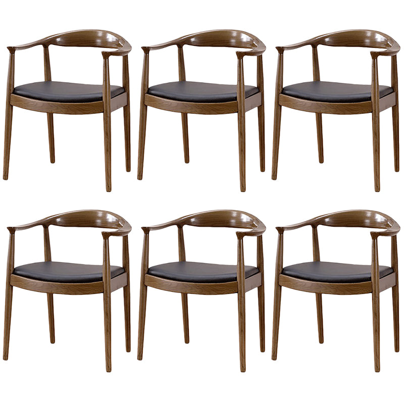 Chaise de salle à manger moderne, chaise latérale ouverte de 24 pouces de large avec 4 pieds en bois pour un usage domestique