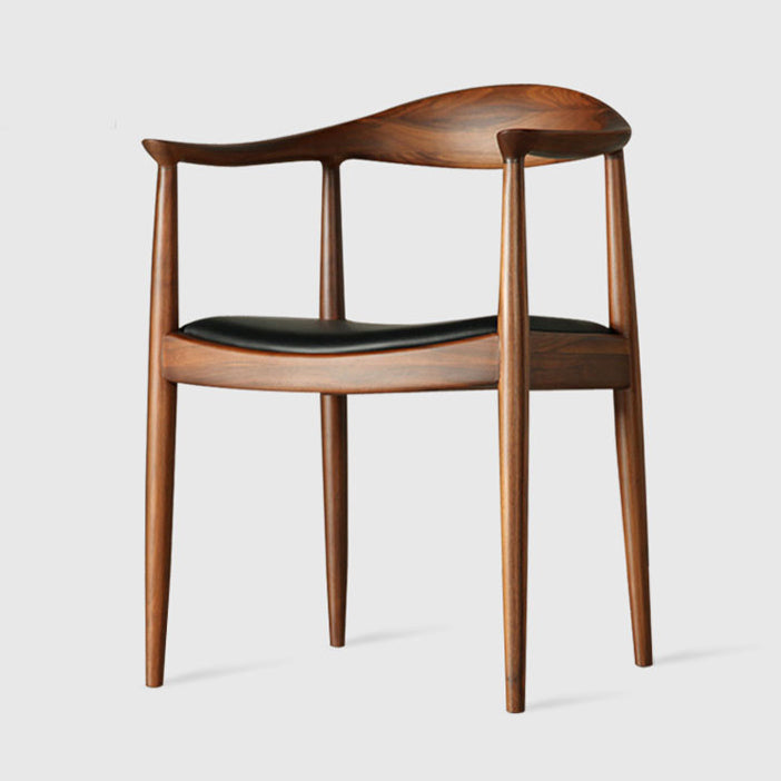Chaise de salle à manger moderne, chaise latérale ouverte de 24 pouces de large avec 4 pieds en bois pour un usage domestique
