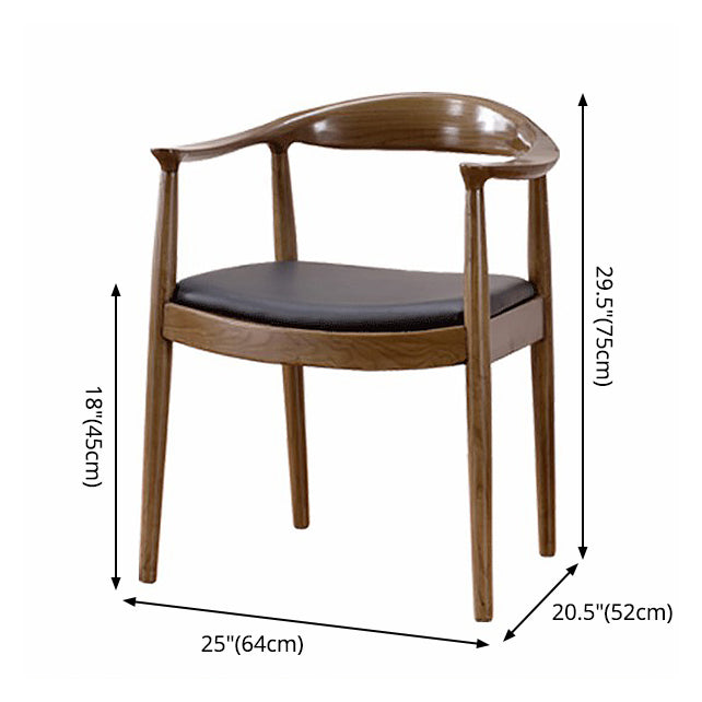 Chaise de salle à manger moderne, chaise latérale ouverte de 24 pouces de large avec 4 pieds en bois pour un usage domestique