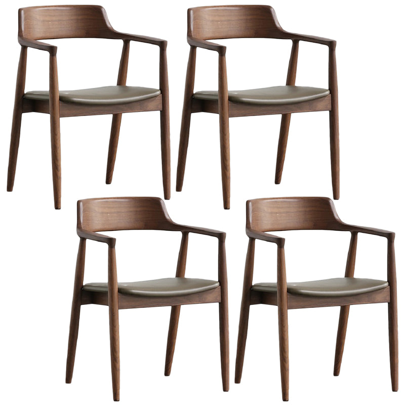 Contemporary Dining Chair 23'' Wide Open Side Chair with 4 Wood Legs for Home Use