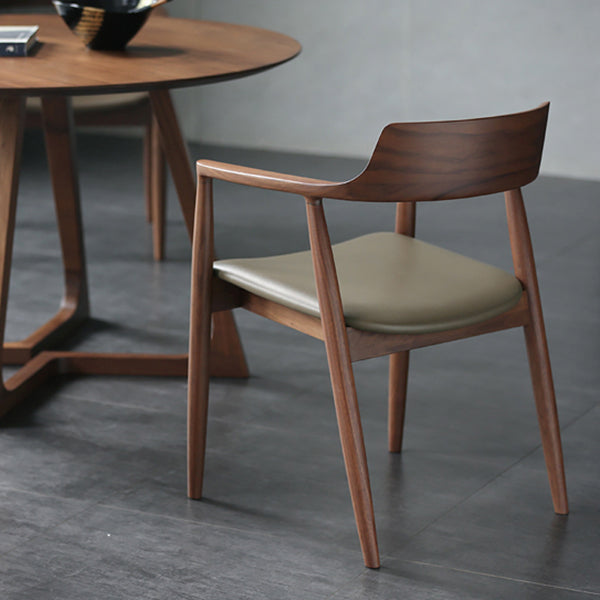 Contemporary Dining Chair 23'' Wide Open Side Chair with 4 Wood Legs for Home Use