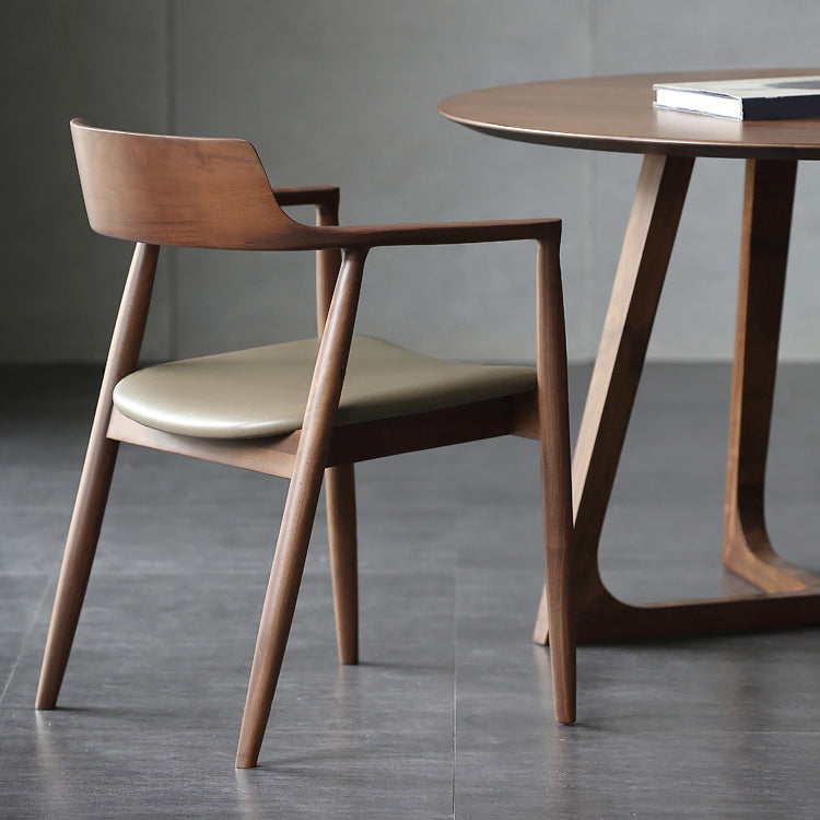 Contemporary Dining Chair 23'' Wide Open Side Chair with 4 Wood Legs for Home Use