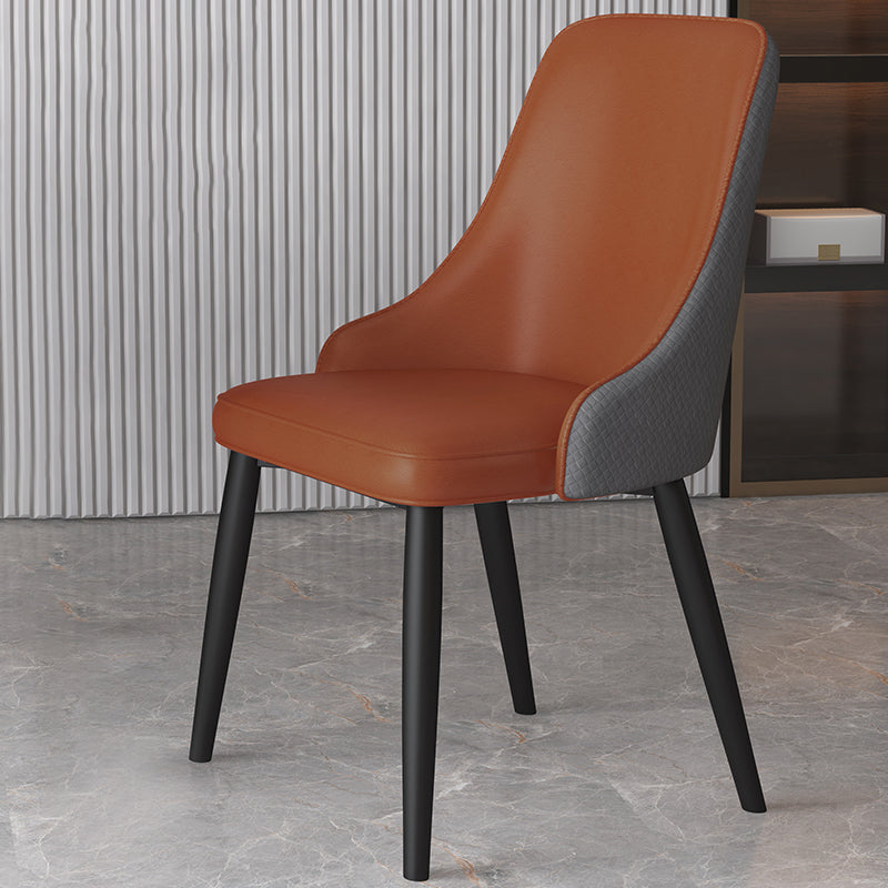 Metal Modern Dining Side Chair with Color Cushion Parsons Chair for Home