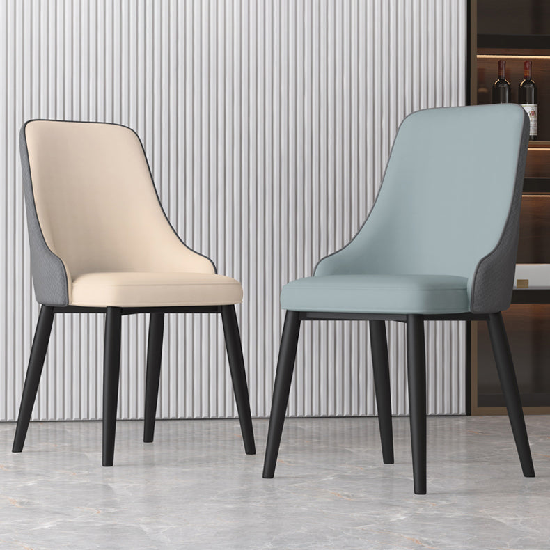 Metal Modern Dining Side Chair with Color Cushion Parsons Chair for Home