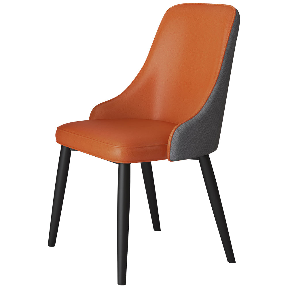 Metal Modern Dining Side Chair with Color Cushion Parsons Chair for Home