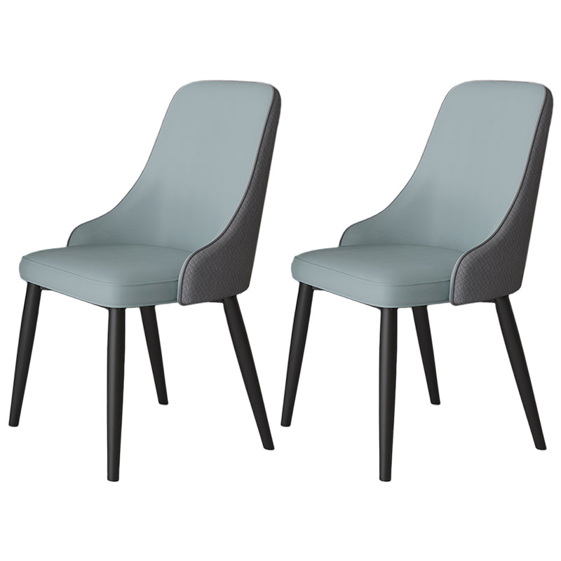 Metal Modern Dining Side Chair with Color Cushion Parsons Chair for Home