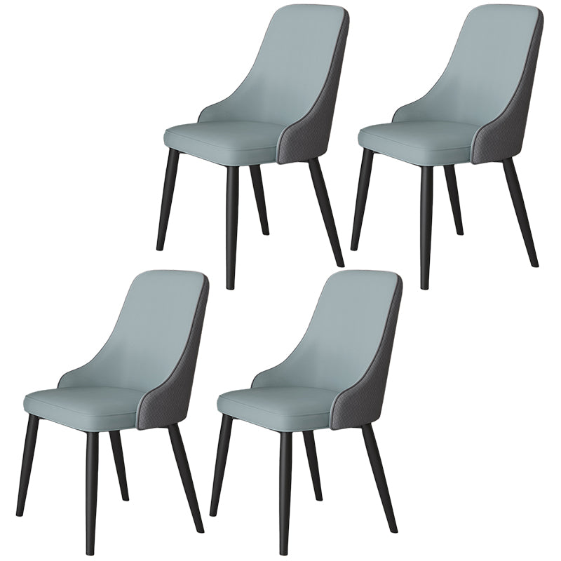 Metal Modern Dining Side Chair with Color Cushion Parsons Chair for Home