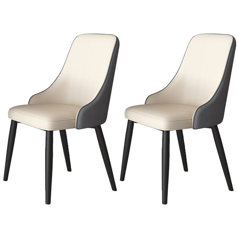 Metal Modern Dining Side Chair with Color Cushion Parsons Chair for Home