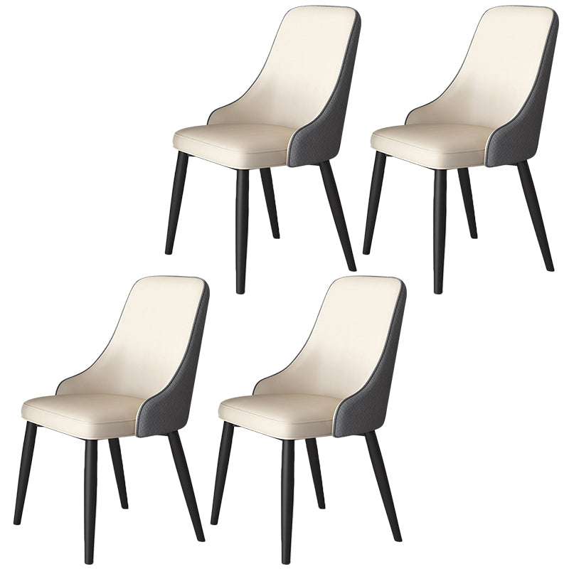 Metal Modern Dining Side Chair with Color Cushion Parsons Chair for Home