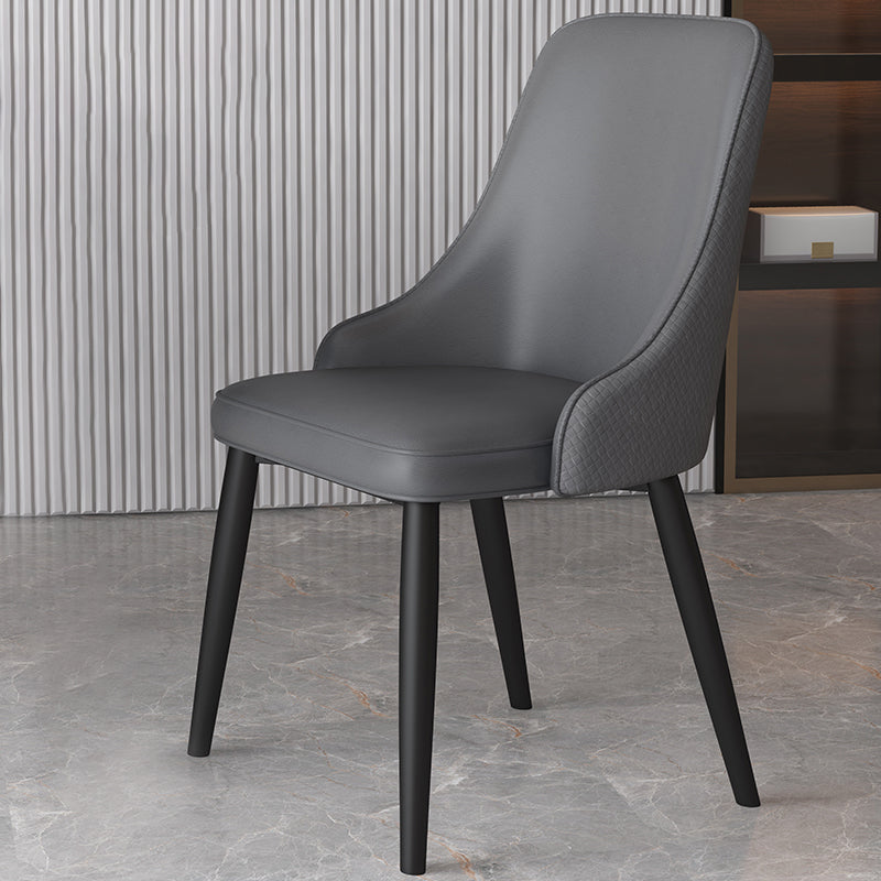 Metal Modern Dining Side Chair with Color Cushion Parsons Chair for Home