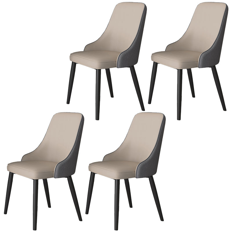 Metal Modern Dining Side Chair with Color Cushion Parsons Chair for Home