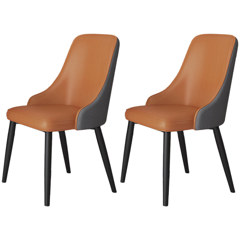 Metal Modern Dining Side Chair with Color Cushion Parsons Chair for Home