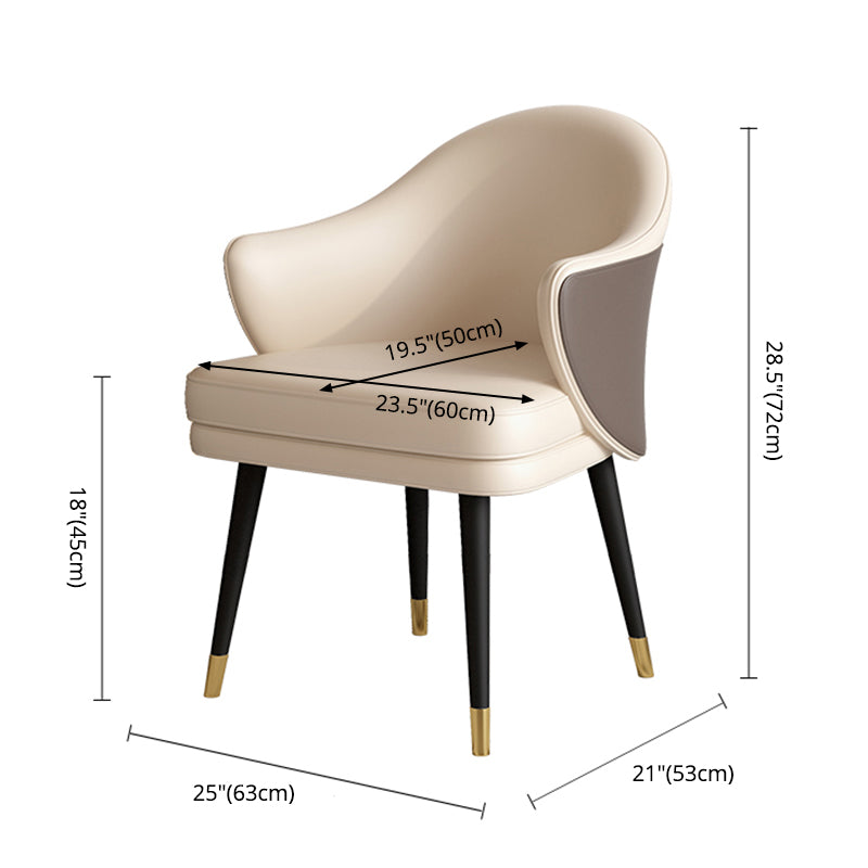 Chaise Parsons d'intérieur en bois de style contemporain de 25 po de largeur
