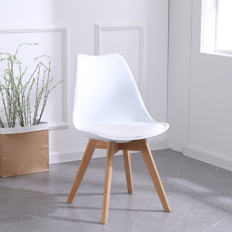 Scandinavian Style Wood Side Chair Set  Dining Room Side Chair with Natural Leg