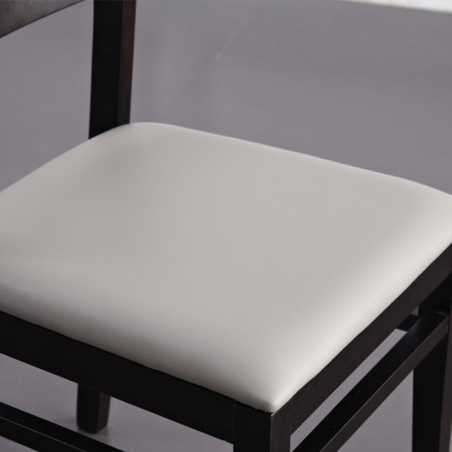 Contemporary Solid Wood Armless Dining Chairs Open Back Dining Side Chair