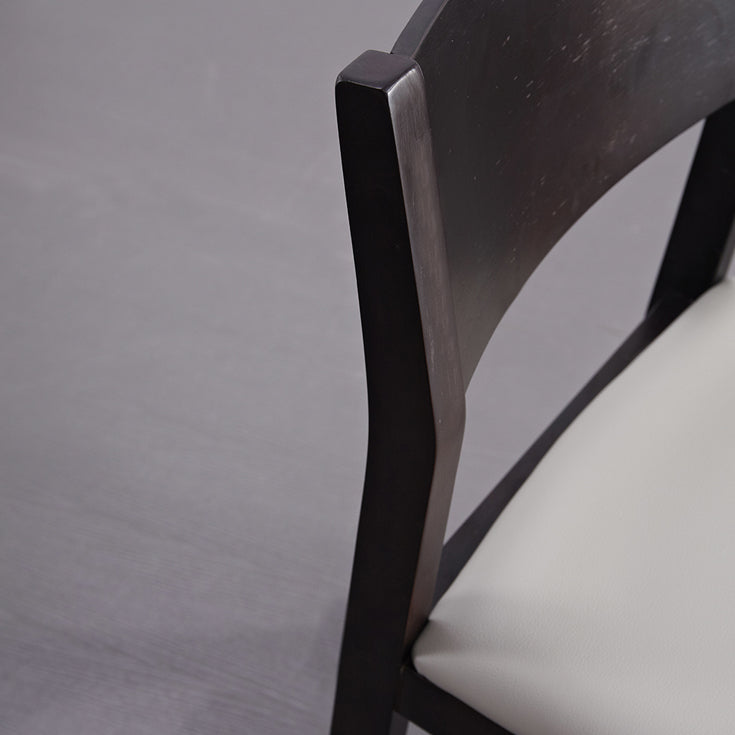 Contemporary Solid Wood Armless Dining Chairs Open Back Dining Side Chair
