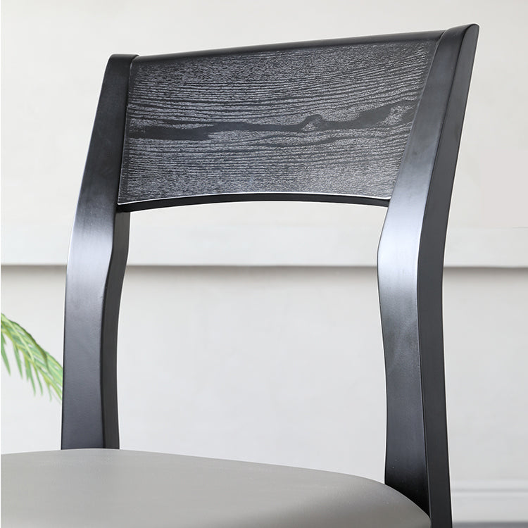 Chaise d'appoint de salle à manger contemporaine en bois, chaise à dossier ouvert de 16 pouces de large pour un usage domestique