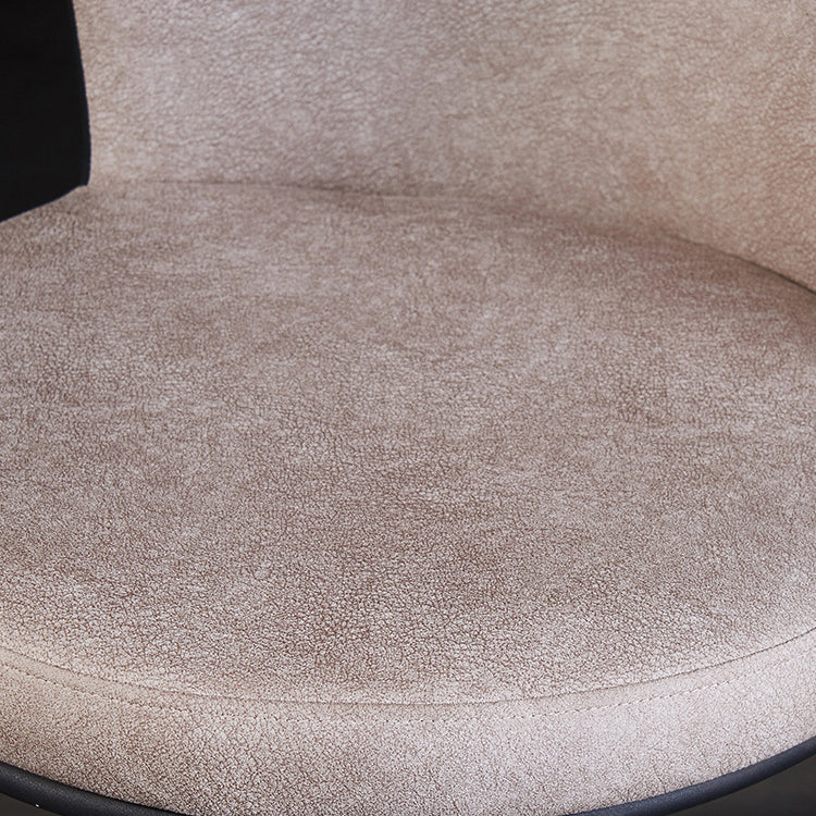 Chaises sans bras à dossier solide rembourrées par chaise latérale de salle à manger en cuir moderne
