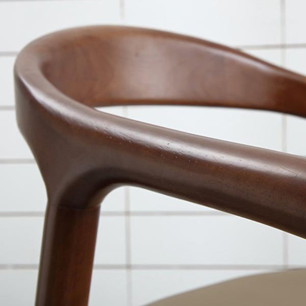 Modern Wood Base Indoor Chair 23''Wide Open Back Dining Side Chair with 4 Legs for Restaurant