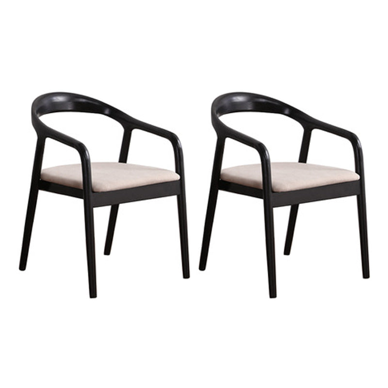 Modern Wood Base Indoor Chair 23''Wide Open Back Dining Side Chair with 4 Legs for Restaurant