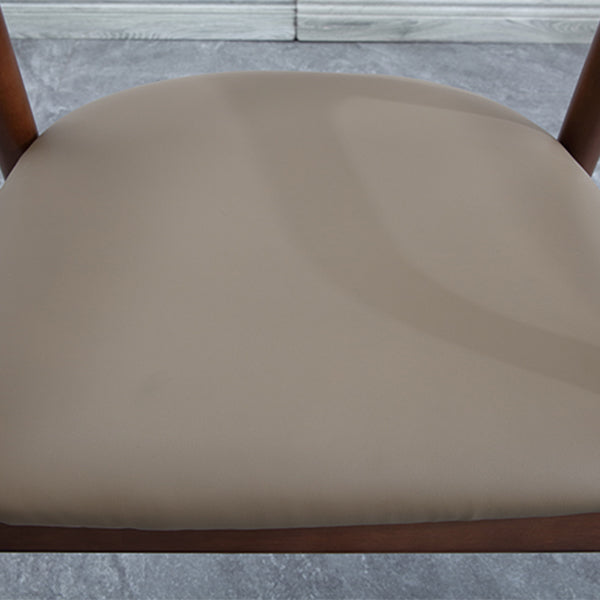 Modern Wood Base Indoor Chair 23''Wide Open Back Dining Side Chair with 4 Legs for Restaurant