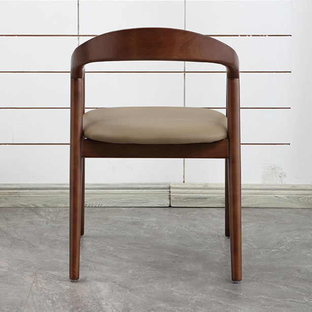 Modern Wood Base Indoor Chair 23''Wide Open Back Dining Side Chair with 4 Legs for Restaurant