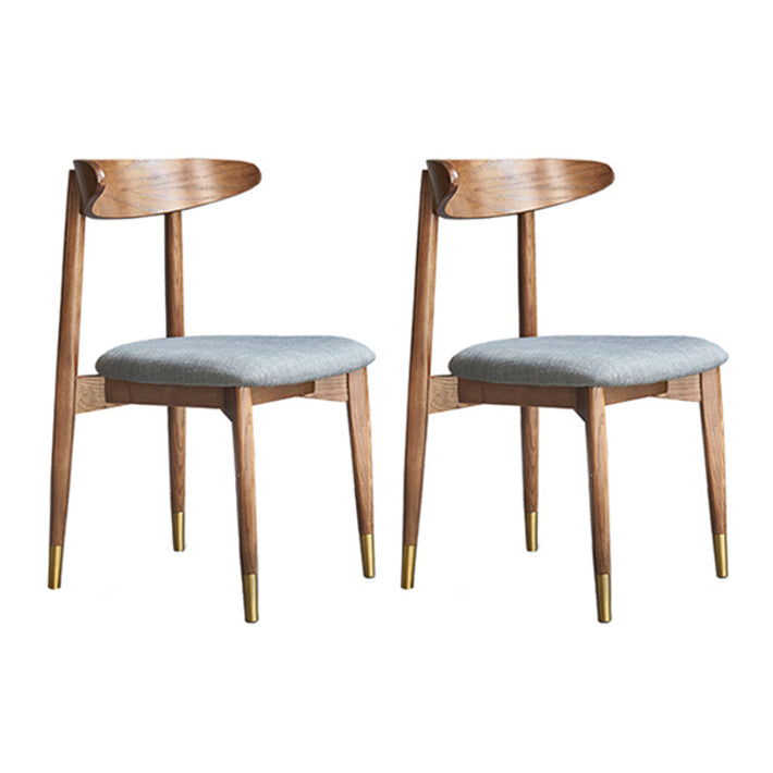 Chaise latérale en bois de finition mate de style moderne, chaise latérale à dossier ouvert pour salle à manger