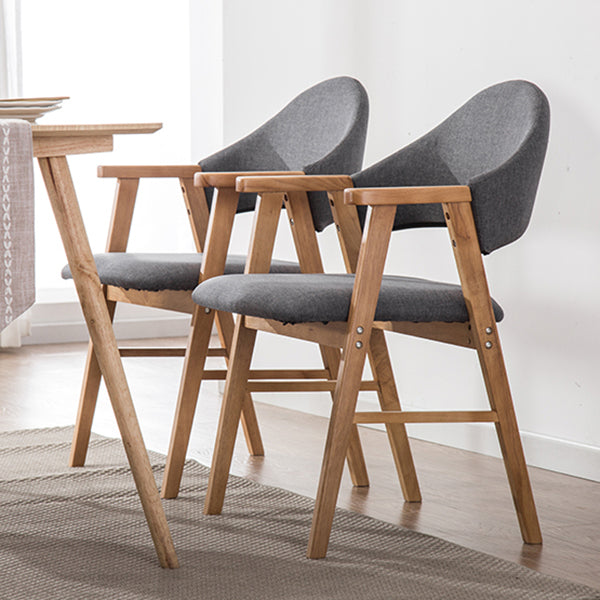 Chaise d'intérieur en bois de style moderne, chaises latérales de salle à manger à dossier ouvert de 20 pouces de large