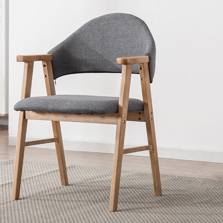 Chaise d'intérieur en bois de style moderne, chaises latérales de salle à manger à dossier ouvert de 20 pouces de large