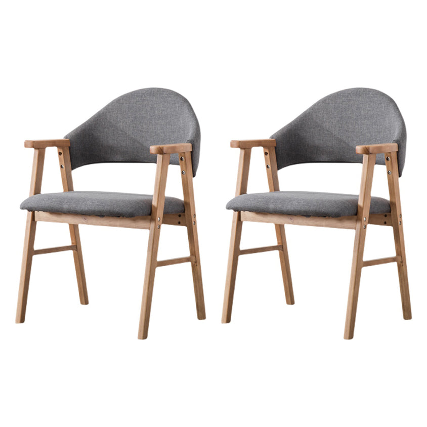 Chaise d'intérieur en bois de style moderne, chaises latérales de salle à manger à dossier ouvert de 20 pouces de large
