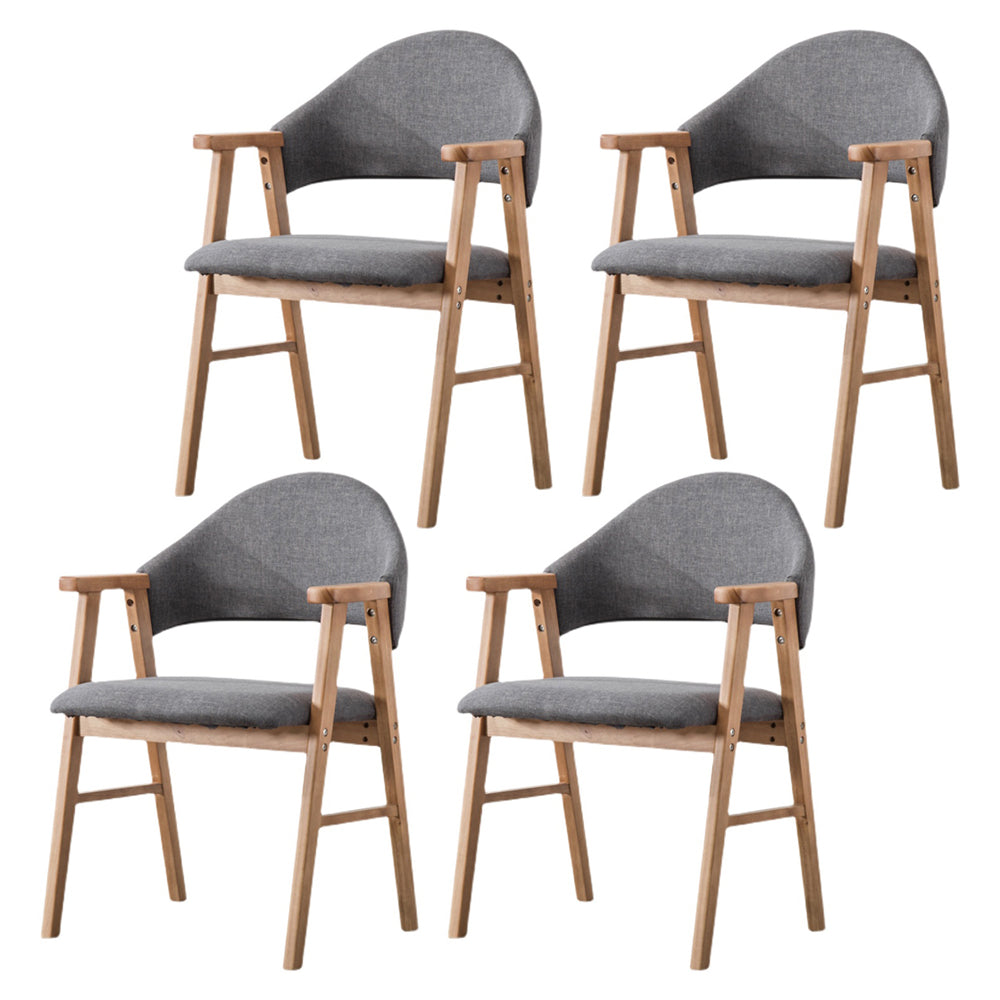 Chaise d'intérieur en bois de style moderne, chaises latérales de salle à manger à dossier ouvert de 20 pouces de large