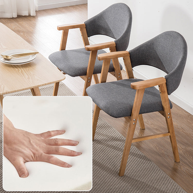 Chaise d'intérieur en bois de style moderne, chaises latérales de salle à manger à dossier ouvert de 20 pouces de large