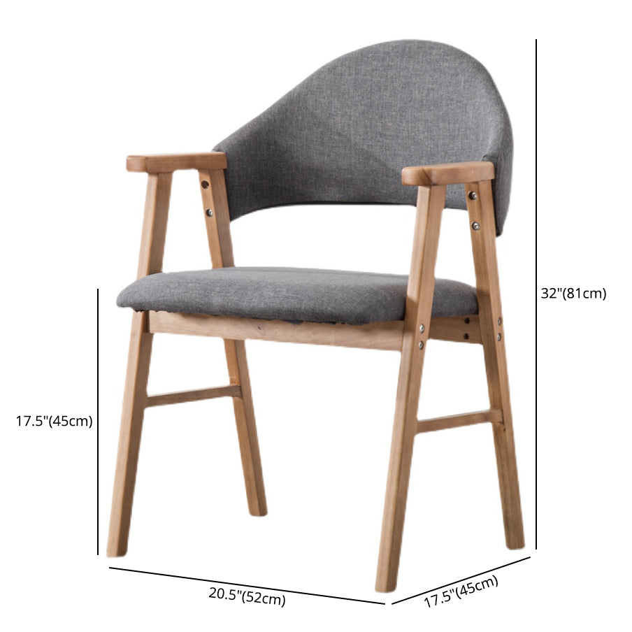 Chaise d'intérieur en bois de style moderne, chaises latérales de salle à manger à dossier ouvert de 20 pouces de large