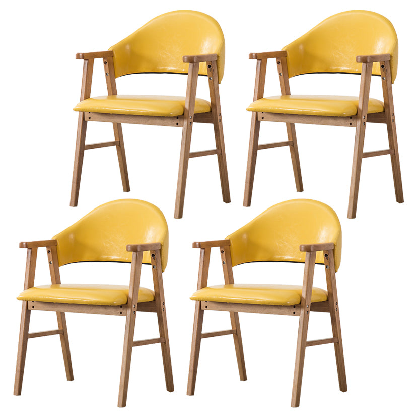Chaise d'intérieur en bois de style moderne, chaises latérales de salle à manger à dossier ouvert de 20 pouces de large