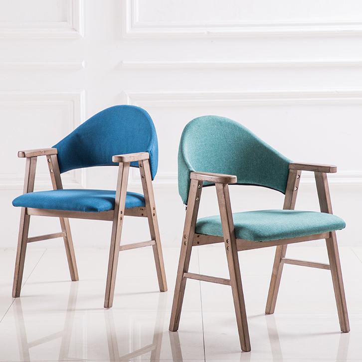 Chaise d'intérieur en bois de style moderne, chaises latérales de salle à manger à dossier ouvert de 20 pouces de large