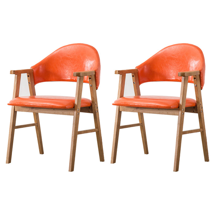 Chaise d'intérieur en bois de style moderne, chaises latérales de salle à manger à dossier ouvert de 20 pouces de large