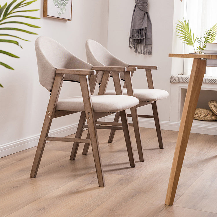 Chaise d'intérieur en bois de style moderne, chaises latérales de salle à manger à dossier ouvert de 20 pouces de large