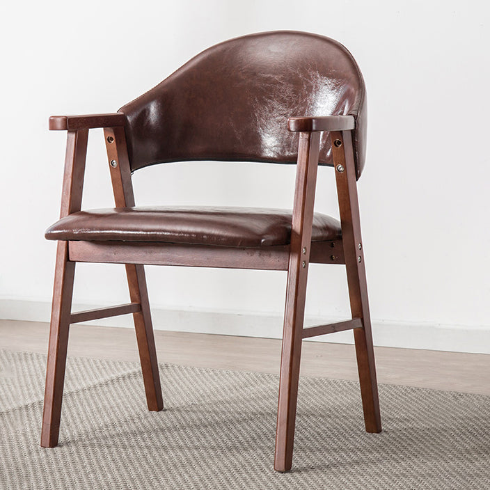 Chaise d'intérieur en bois de style moderne, chaises latérales de salle à manger à dossier ouvert de 20 pouces de large