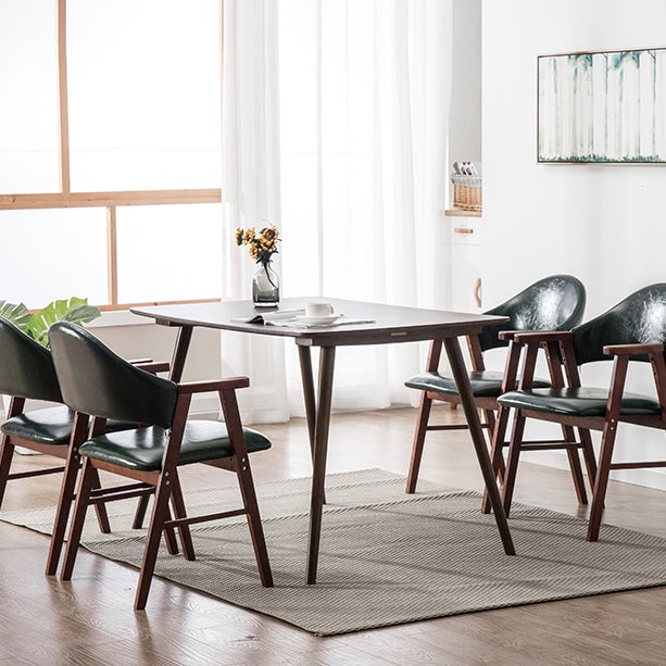 Chaise d'intérieur en bois de style moderne, chaises latérales de salle à manger à dossier ouvert de 20 pouces de large