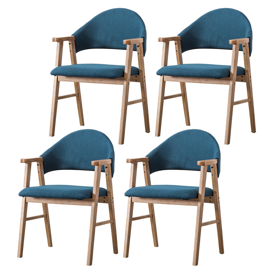 Chaise d'intérieur en bois de style moderne, chaises latérales de salle à manger à dossier ouvert de 20 pouces de large