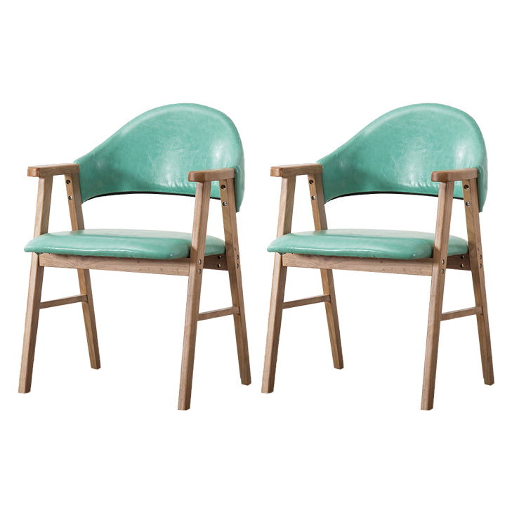 Chaise d'intérieur en bois de style moderne, chaises latérales de salle à manger à dossier ouvert de 20 pouces de large
