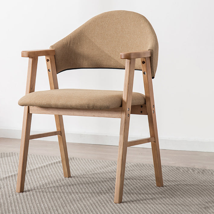 Chaise d'intérieur en bois de style moderne, chaises latérales de salle à manger à dossier ouvert de 20 pouces de large