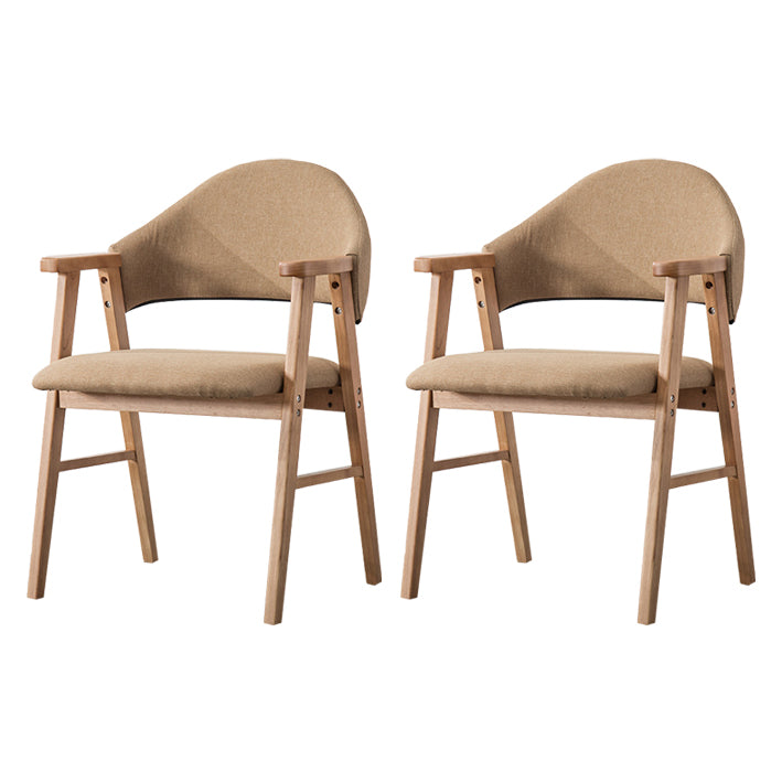 Chaise d'intérieur en bois de style moderne, chaises latérales de salle à manger à dossier ouvert de 20 pouces de large